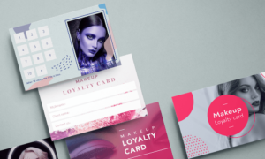 Makeup business growth, Gift certificates for makeup artists, Loyalty cards for beauty services, Boost makeup clientele, Creative loyalty program ideas