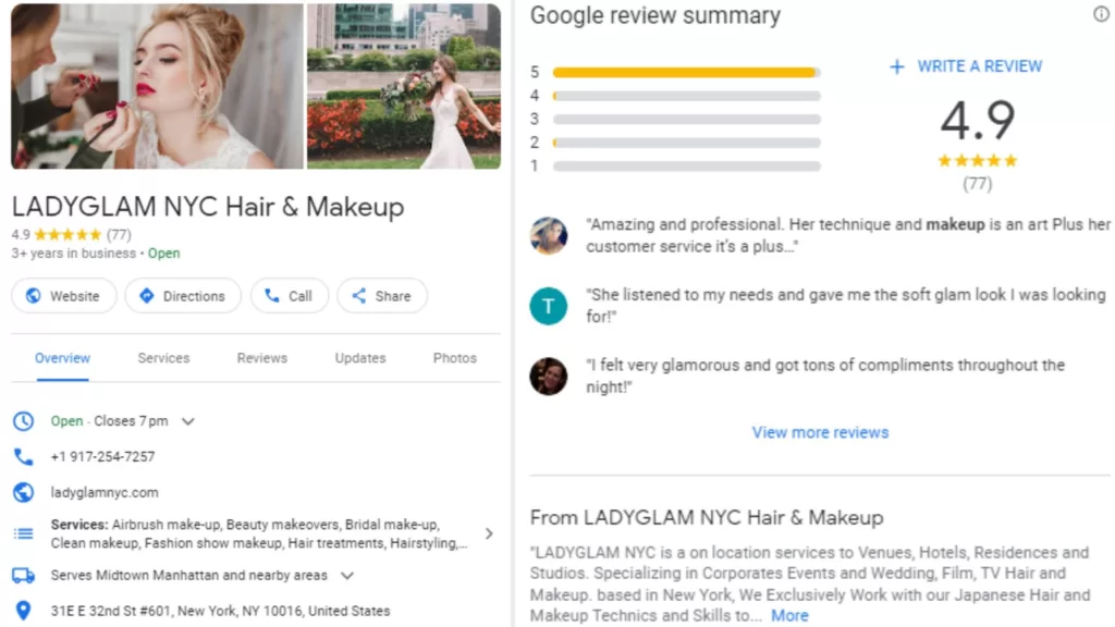 Google My Business for makeup artists, local clients for makeup artists, how to get more clients as a makeup artist, Google My Business tips, free marketing for makeup artists, local SEO for makeup artists.