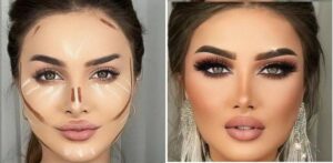 Contouring tips,Face shape contouring,Makeup for round face,Oval face contouring,Square face contouring,Heart-shaped face makeup